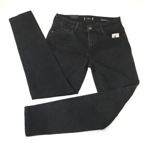 Mavi | Adriana Ankle Zip Dark Black Mid-rise Skinny Jeans